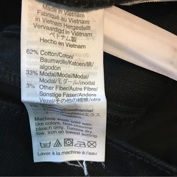 Madewell Jeans Women's Atlectic Slim Black Size 35/32 Straight Denim Pockets - Picture 8 of 12